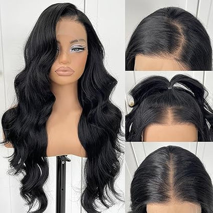 13x6 Skunk Stripe Wig Glueless Lace Front Wigs Pre Plucked Synthetic Body Wave blonde wig Wear and Go lace front wig