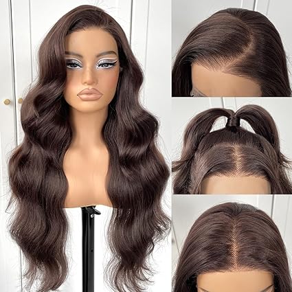 13x6 Skunk Stripe Wig Glueless Lace Front Wigs Pre Plucked Synthetic Body Wave blonde wig Wear and Go lace front wig