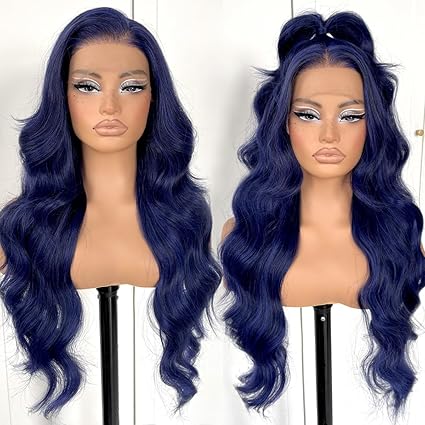 13x6 Skunk Stripe Wig Glueless Lace Front Wigs Pre Plucked Synthetic Body Wave blonde wig Wear and Go lace front wig