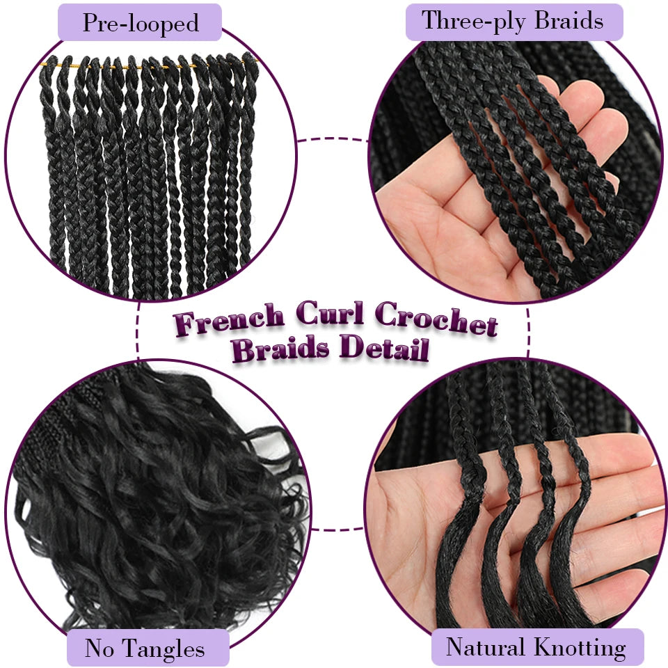 Crochet hair french braids