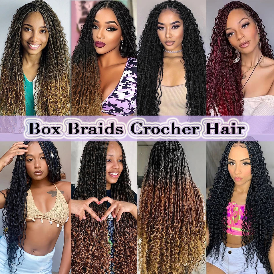 Extra small Goddess Box braids crochet hair