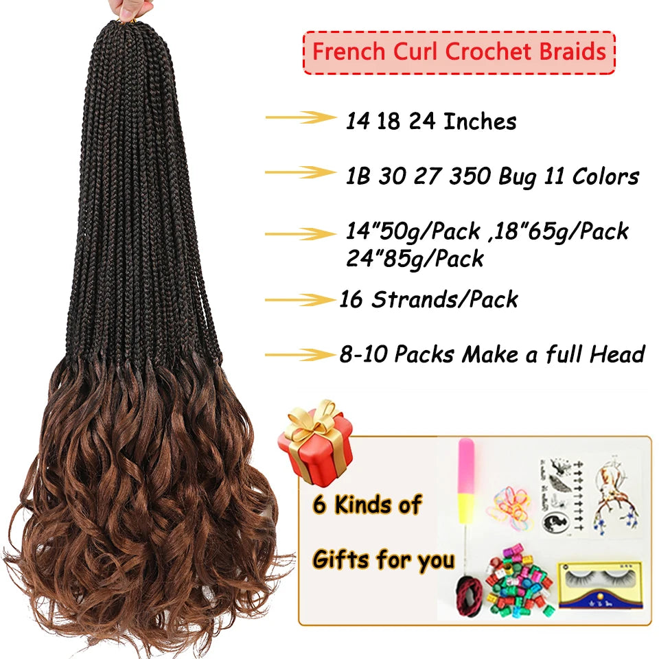 Crochet hair french braids