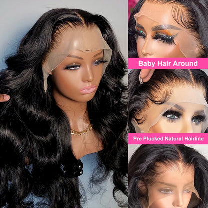 Lace Frontal Wig HD Transparent 13x6 Body Wave Lace Front Human Hair Wig